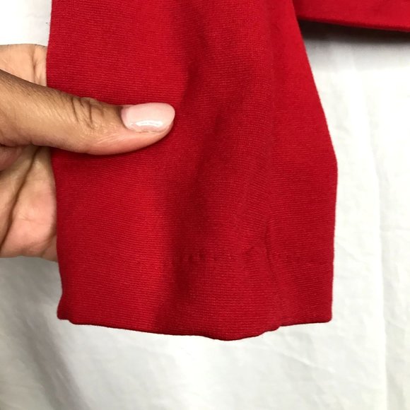 Cache Red Moto Biker Zip Up Jacket Women's Size 6 - Picture 4 of 10